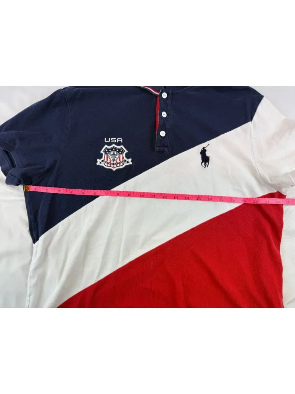 Polo Ralph Lauren USA Polo Shirt Mens XL Red White Blue